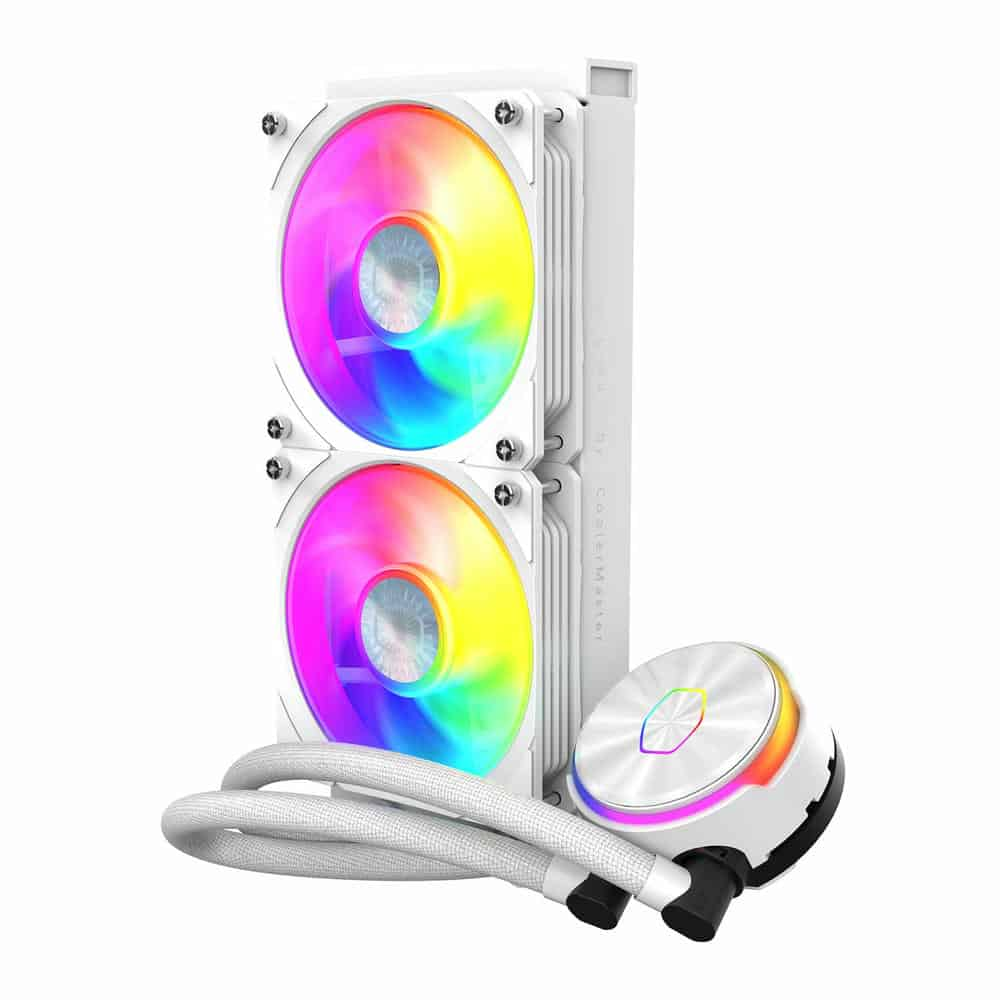 (image for) CoolerMaster MasterLiquid PL240 Flux White Edition All In One Liquid CPU Cooler